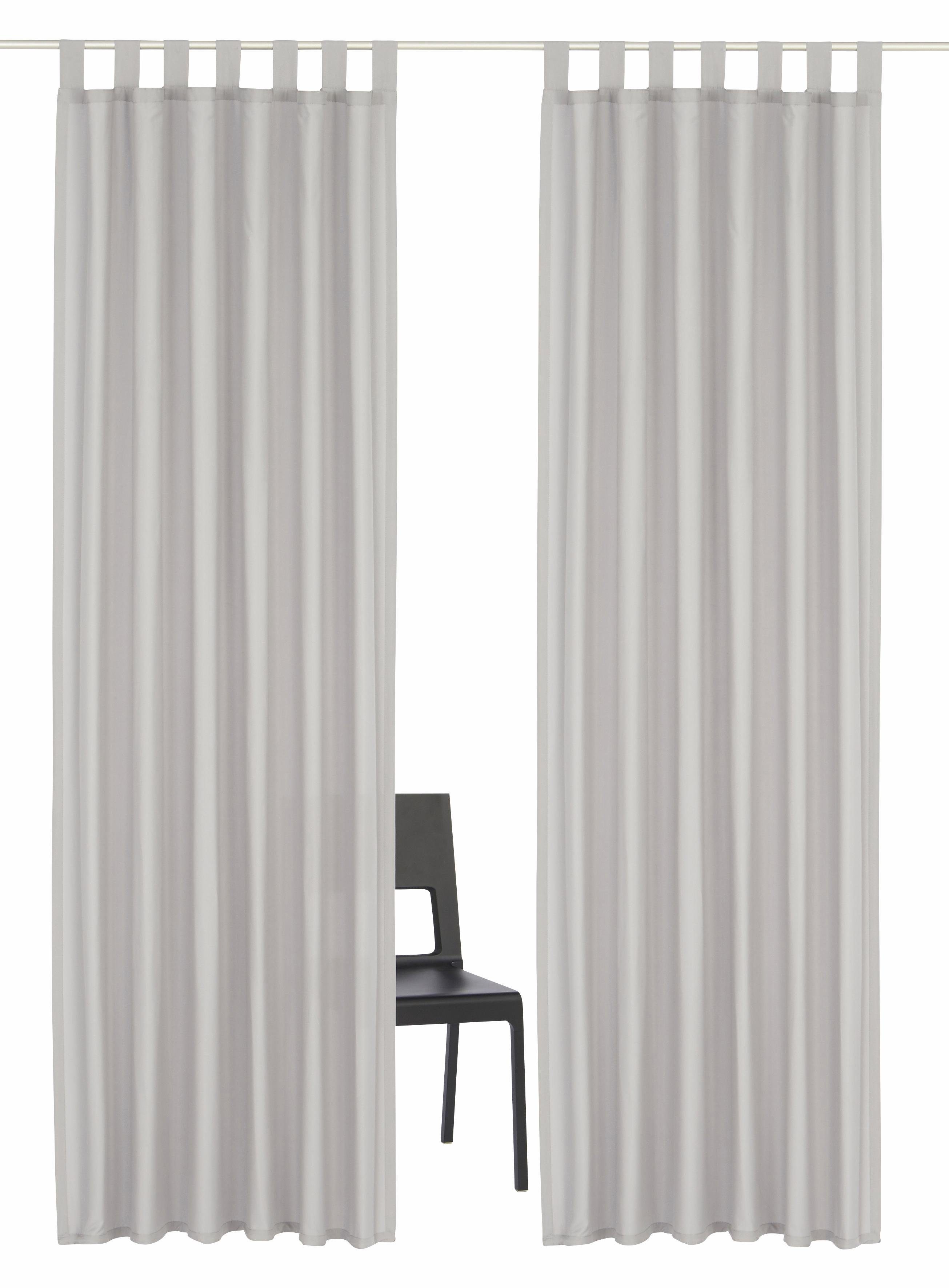 my home Vorhang Parry (2 St), Schlaufen, blickdicht, Polyester, 2-er Set, b günstig online kaufen