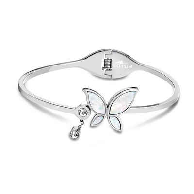 Lotus Style Armspange Lotus Style Armband Armspange silber (Armspangen), für Damen aus Edelstahl (Stainless Steel)