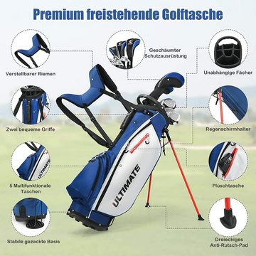 COSTWAY Golfschläger + Golfbag Golfset, Herren, 9 - teilige Einsteigerset