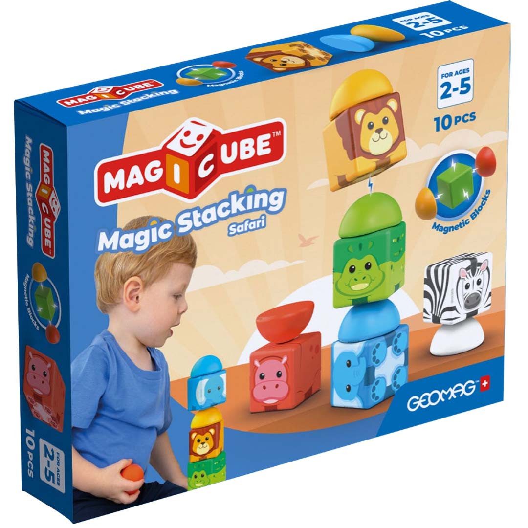 Geomag™ Magicube Blocks Stacking Safari (305) Magnetspielbausteine, (10 St), Made in Europe