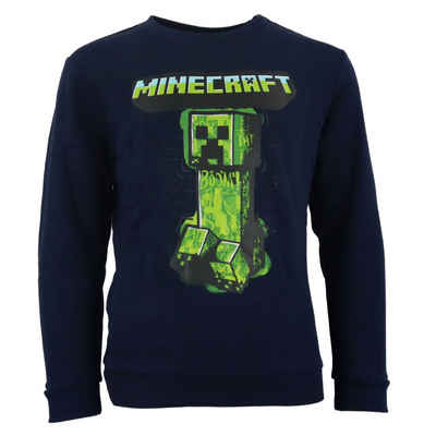 Minecraft Sweater »Minecraft Creeper Jungen Kinder Pullover« Gr. 116 bis 152