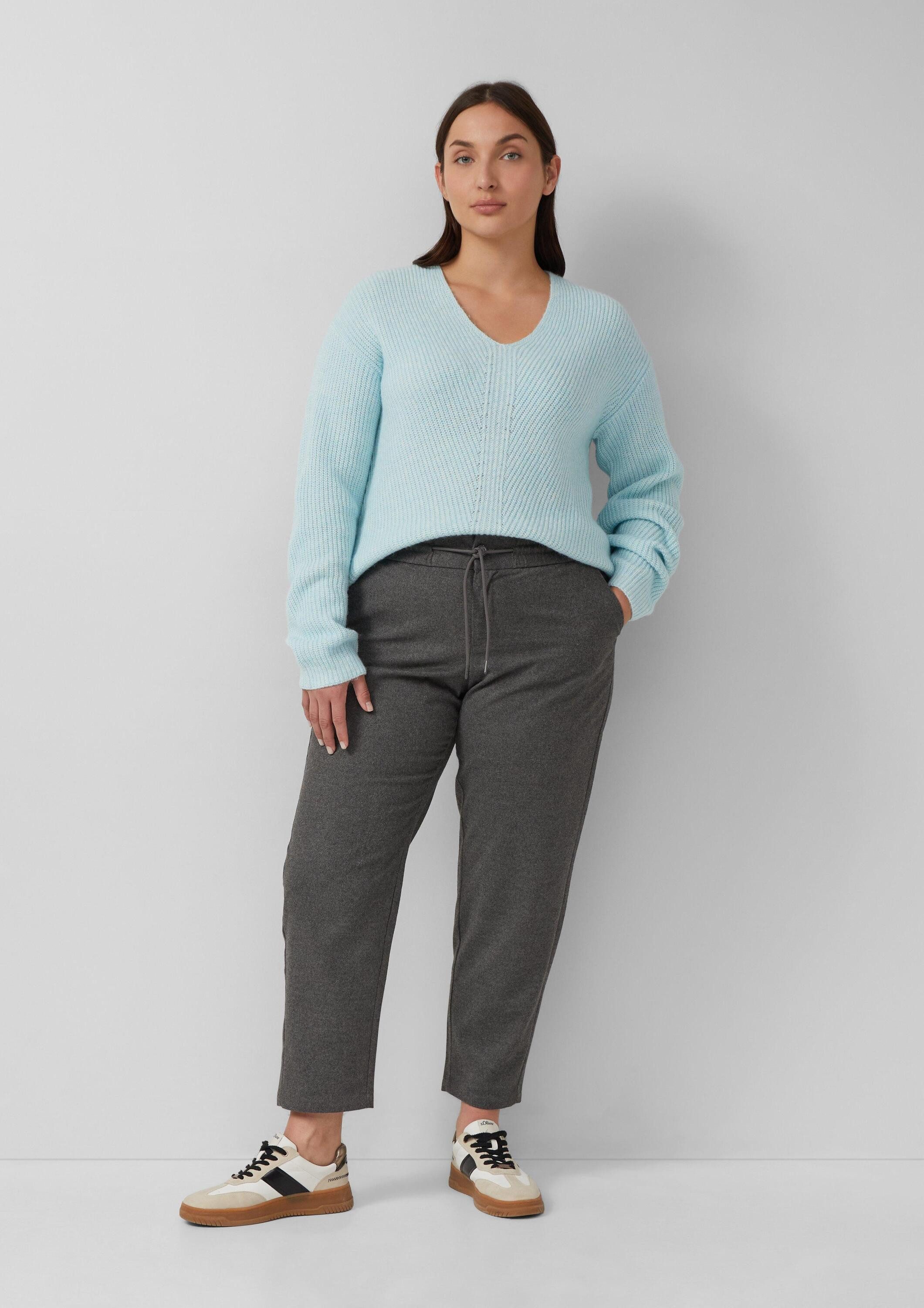 s.Oliver 7/8-Hose Hose Flanell-Hose mit Elastikbund