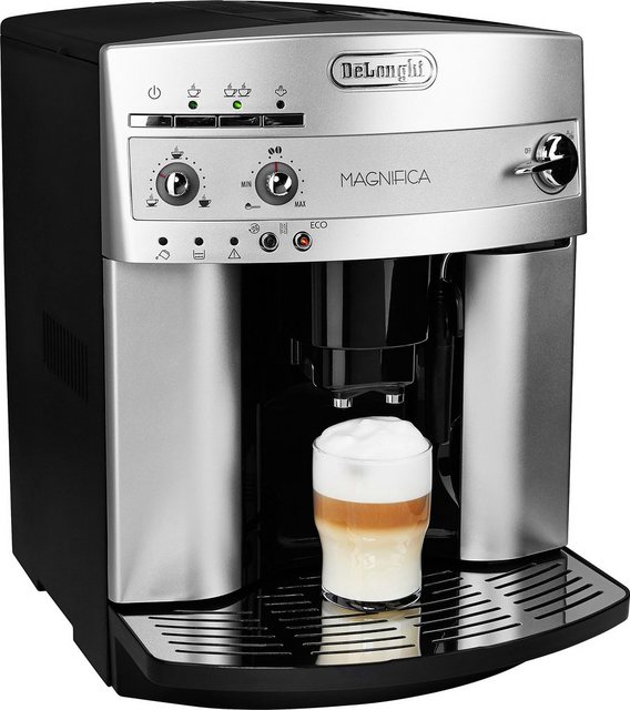 De’Longhi Kaffeevollautomat Magnifica ESAM 3200.S, Milchaufschäumdüse, Kegelmahlwerk 13 Stufen, Herausnehmbare Brühgruppe
