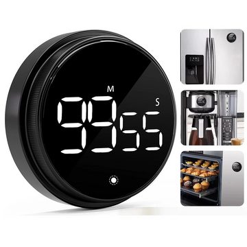 DOPWii Zeitschaltuhr Drehtimer, großes LED-LCD-Display, Countdown-Timer zum Kochen, Backen, Sport und Lernen