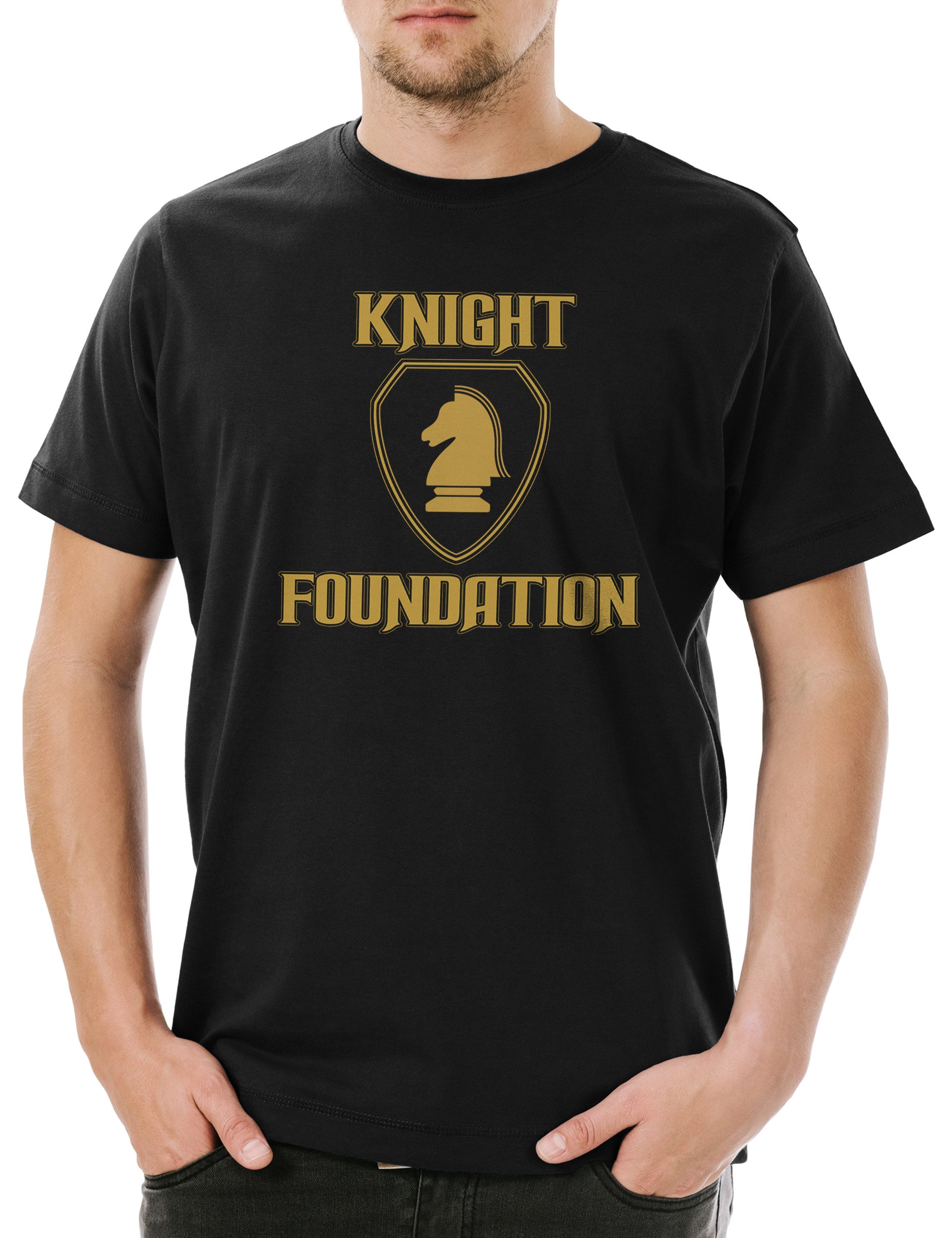 Print-Shirt White Knight Foundation Logo Herren T-Shirt TV Rider Serie Hasselhoff