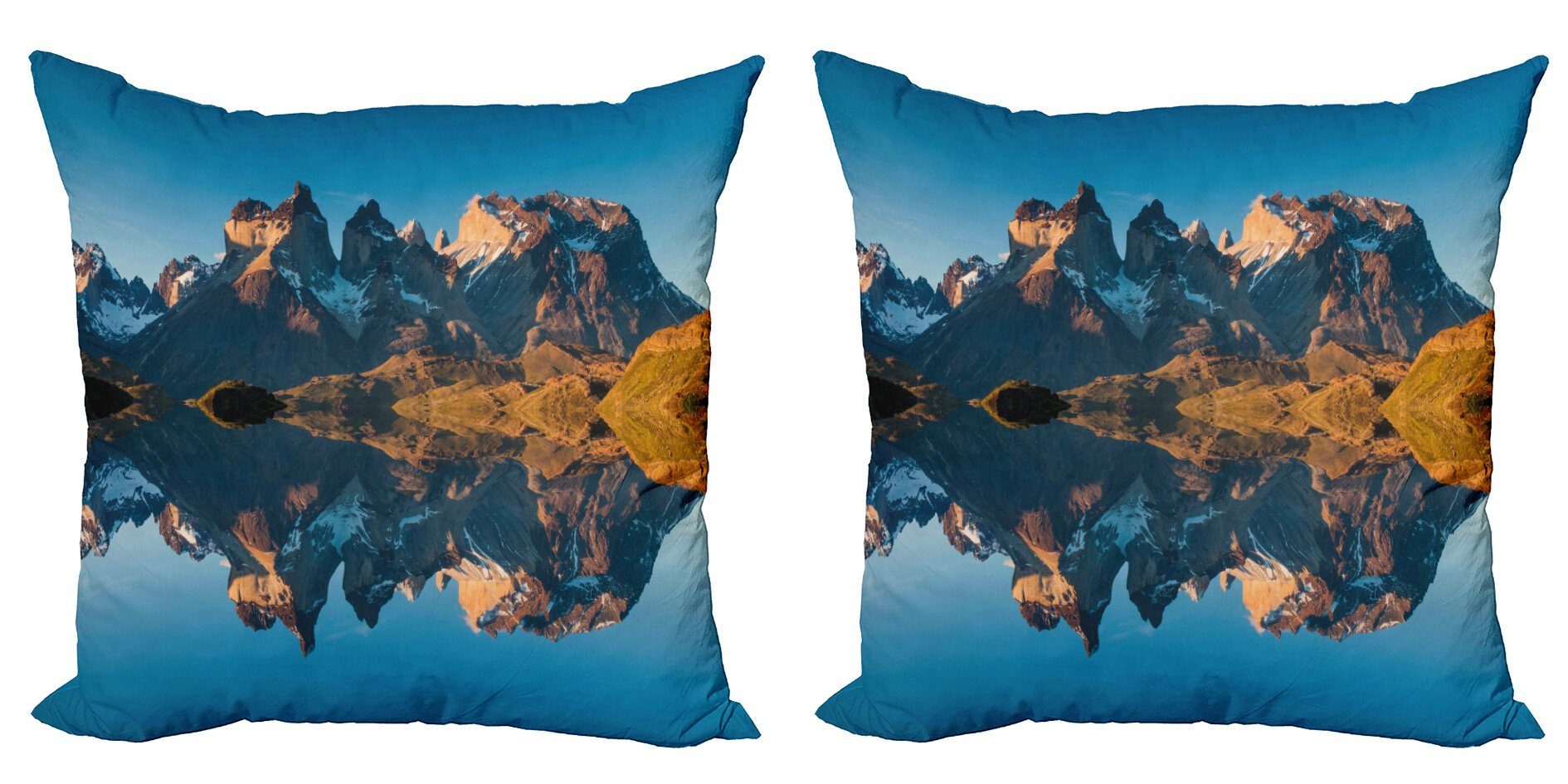 Kissenbezüge Modern Accent Doppelseitiger Digitaldruck, Abakuhaus (2 Stück), Natur Majestic Rocky Mountain