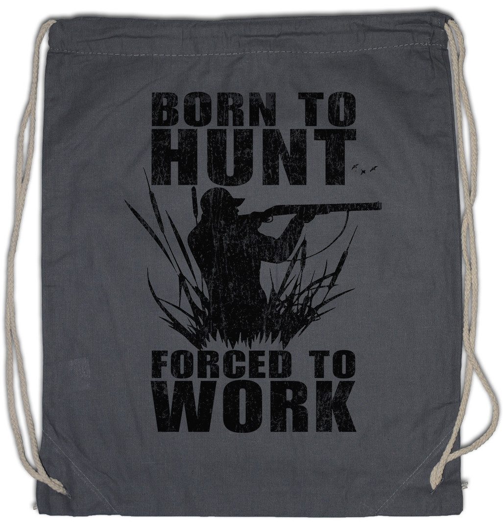 Turnbeutel Born To Hunt Turnbeutel Hirsch Reh Jagd Jäger Bär Geweih Deer Bear Fun