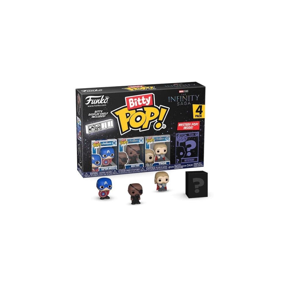 Funko Merchandise-Figur Marvel Bitty POP! Vinyl Figuren 4er-Pack Captain America 2,5 cm