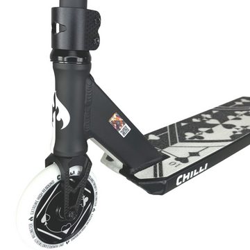 Chilli Stuntscooter Chilli Pro Reaper Reloaded V2 Stunt-Scooter H=85cm Poker Schwarz/Weiß