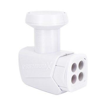 PremiumX Quattro LNB Weiß SAT für Multischalterbetrieb Universal-Quattro-LNB