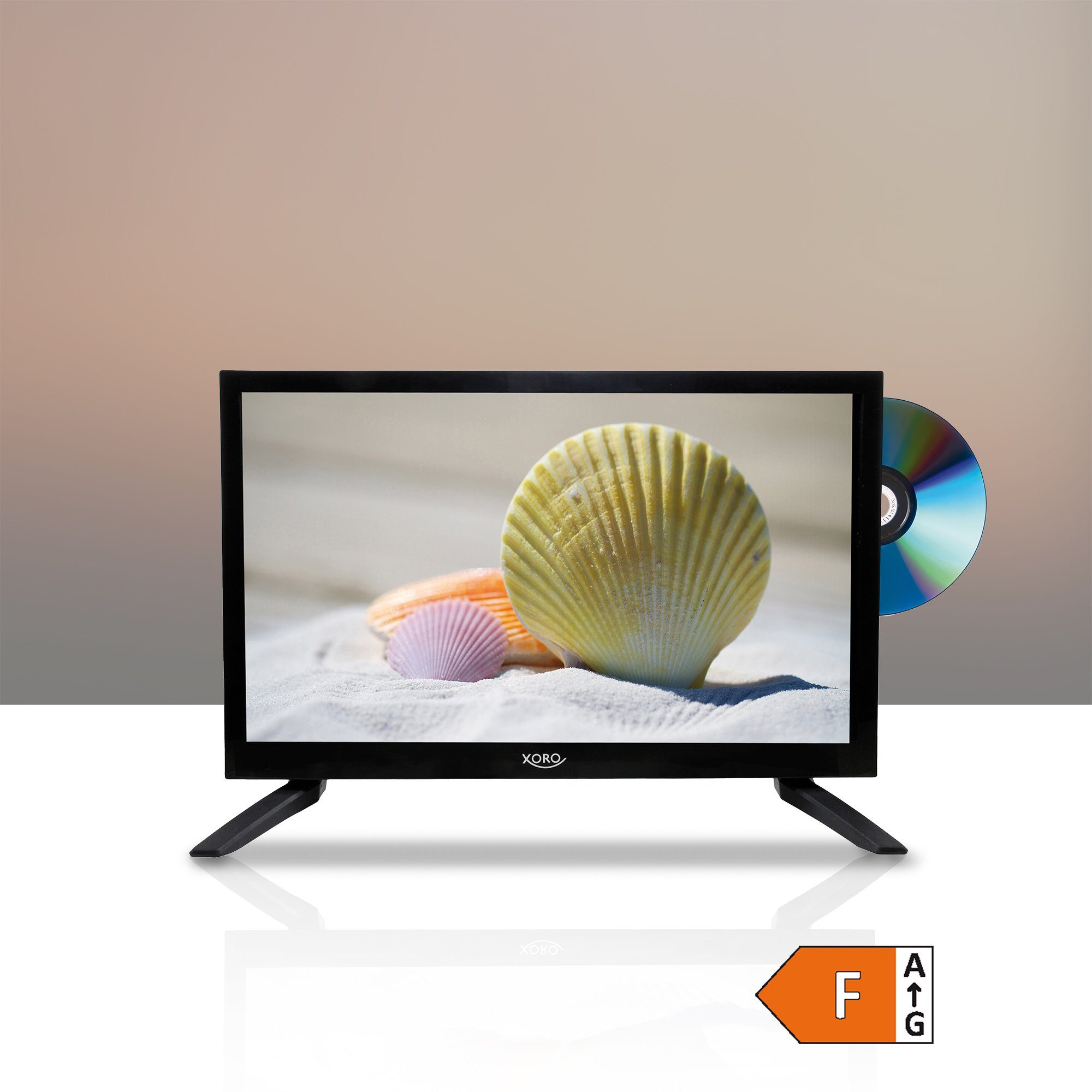 Xoro HTC 1949 V2 LCD-LED Fernseher (47 cm/19 Zoll, HD, HD Triple-Tuner, integrierter DVD-Player und freenet TV CI+ Modul)