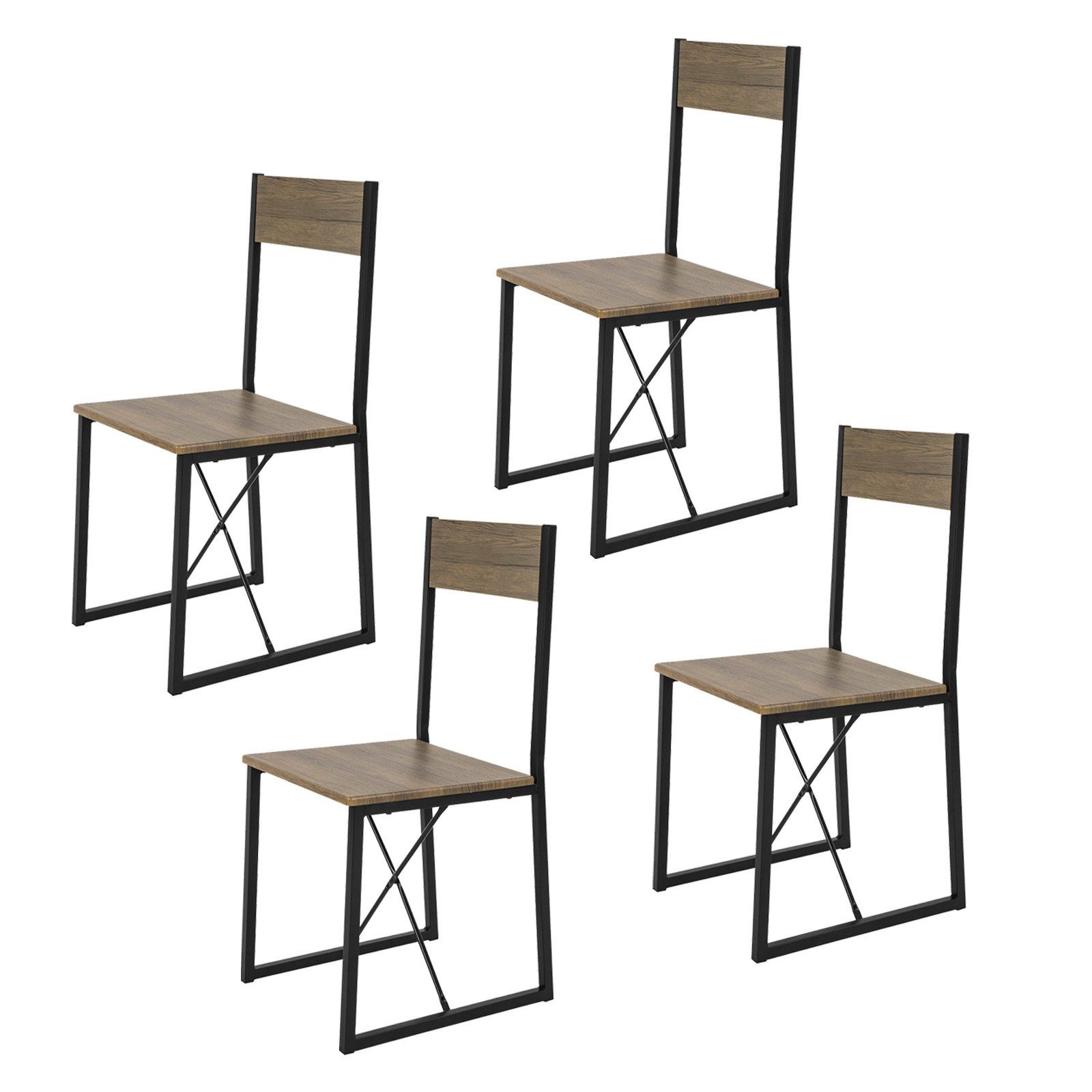 SoBuy Esszimmerstuhl FST67 (4 St), 4-er Set Esszimmerstuhl Küchenstuhl Balkonstuhl Metall. € 94,95