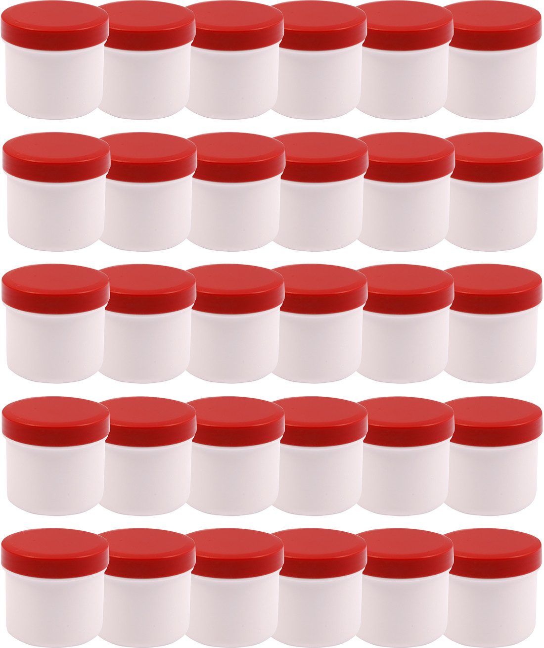 Doserie Kuhn Dose für Salben, Cremes oder Kleinigkeiten (Füllvolumen 25 ml (flach), Höhe 36 mm, 30 St., Salbendosen mit passenden Deckeln), Cremedose, Salbenkruke, Salbentiegel