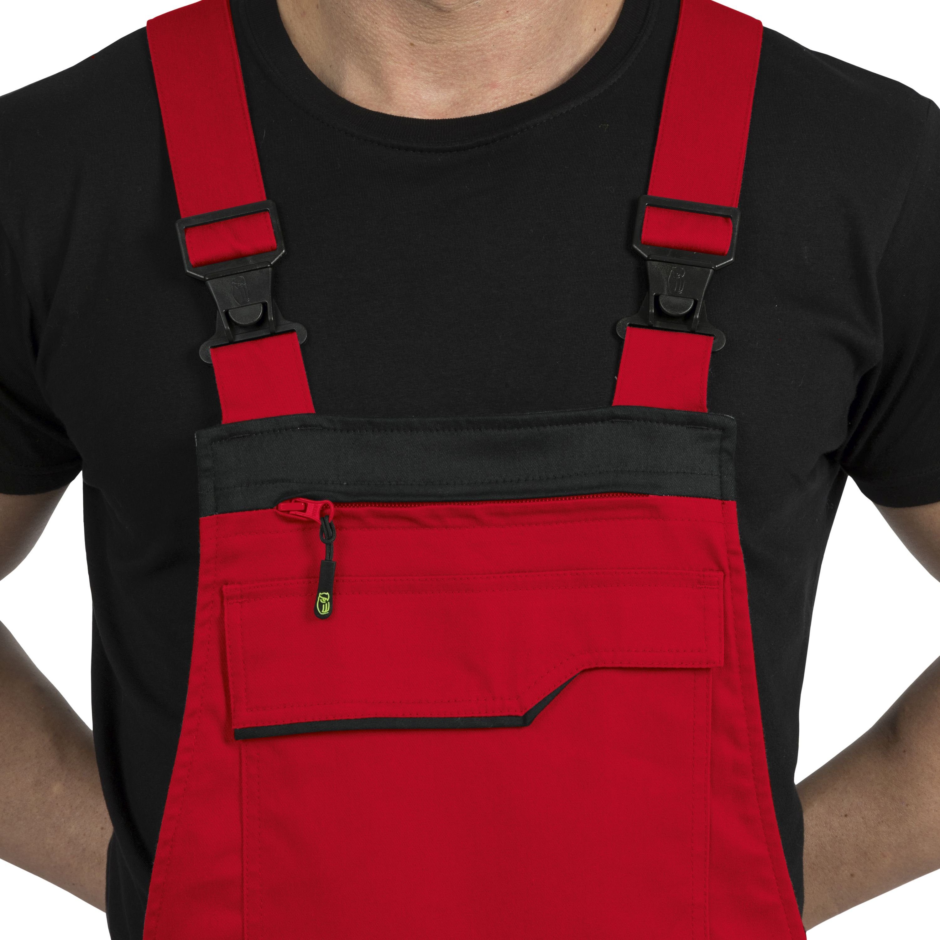 Leibwächter Arbeitslatzhose Herren Flex-Line Latzhose (Arbeitshose mit Keil im Schritt) mit Reflektoren – Bild 3 von 5