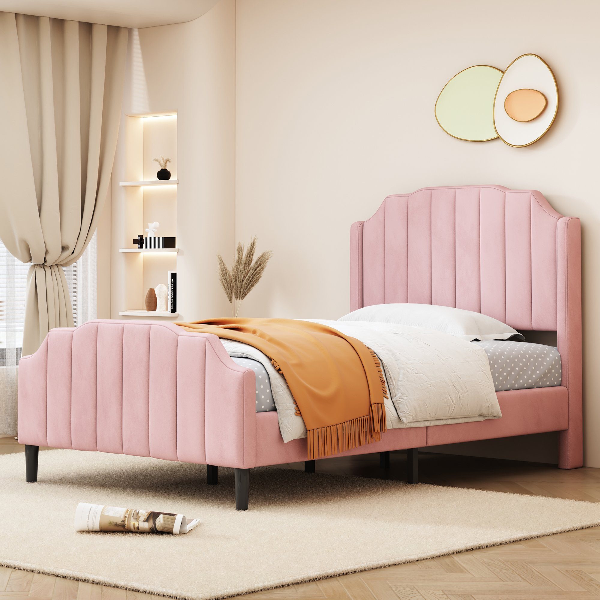 Flieks Polsterbett, Einzelbett Kinderbett mit Lattenrost günstig online kaufen