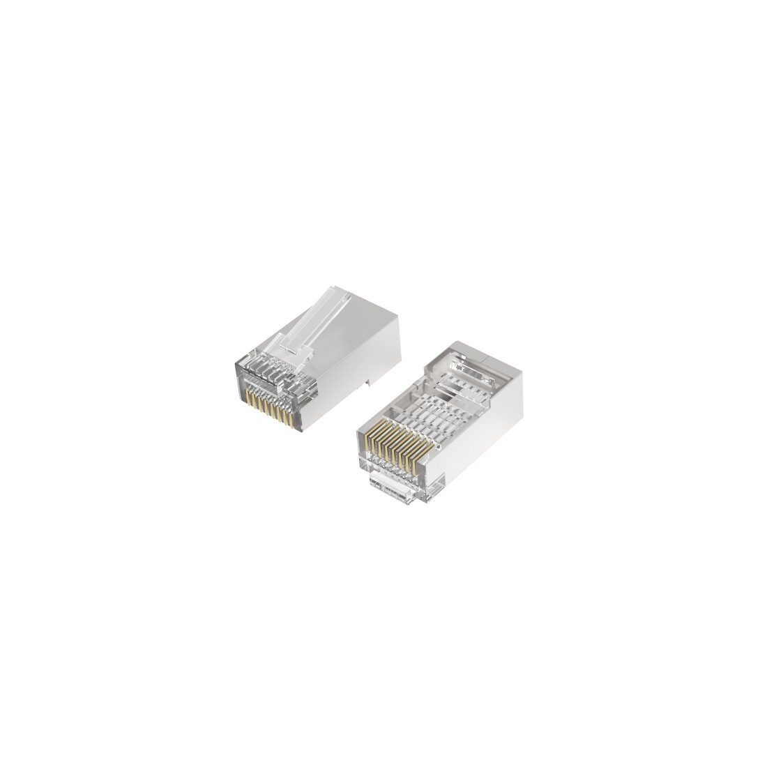 Hama Netzwerkstecker Netzwerkstecker, CAT 6a, 10 Gbit s, geschirmt, 10 Stück, (10-St)