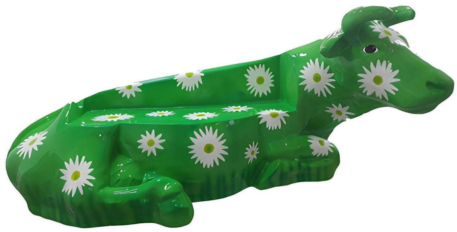 Xlmoebel Skulptur Bunt bemalte Rindfigur für kreative Garten-Dekoration (Skulptur A703C-98x200cm), Hergestellt in Europa