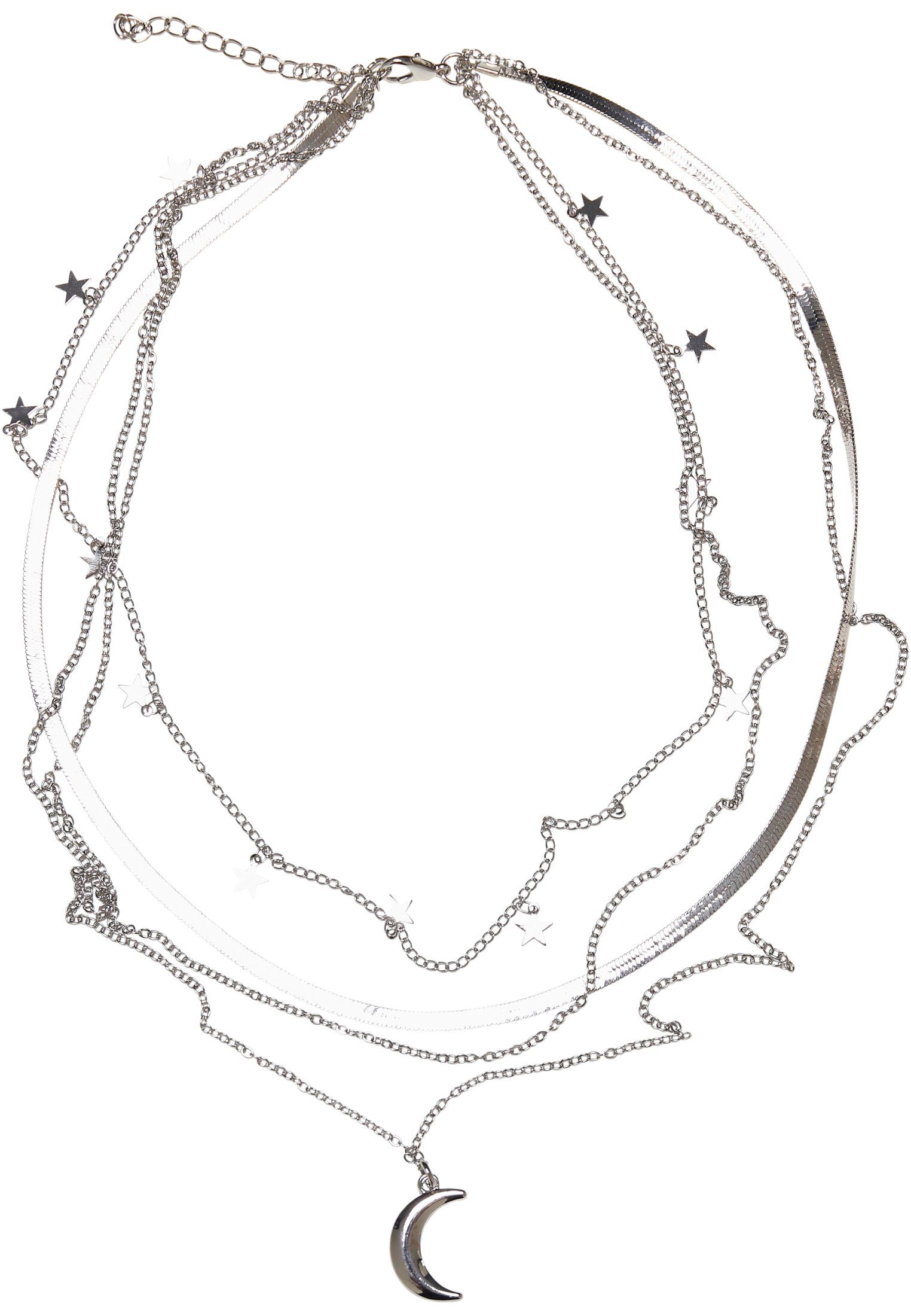 URBAN CLASSICS Schmuckset Accessoires Stars Layering Necklace (1-tlg) silver