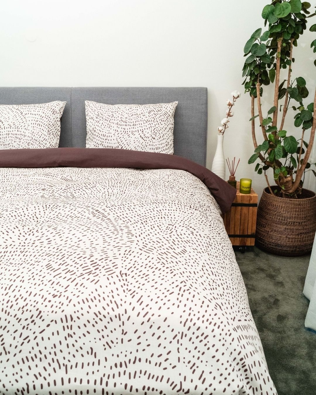 Kayori Bettwäsche Shima, Mako-Satin, 2 teilig, Hergestellt aus GOTS-zertifizierter Bio-Baumwolle