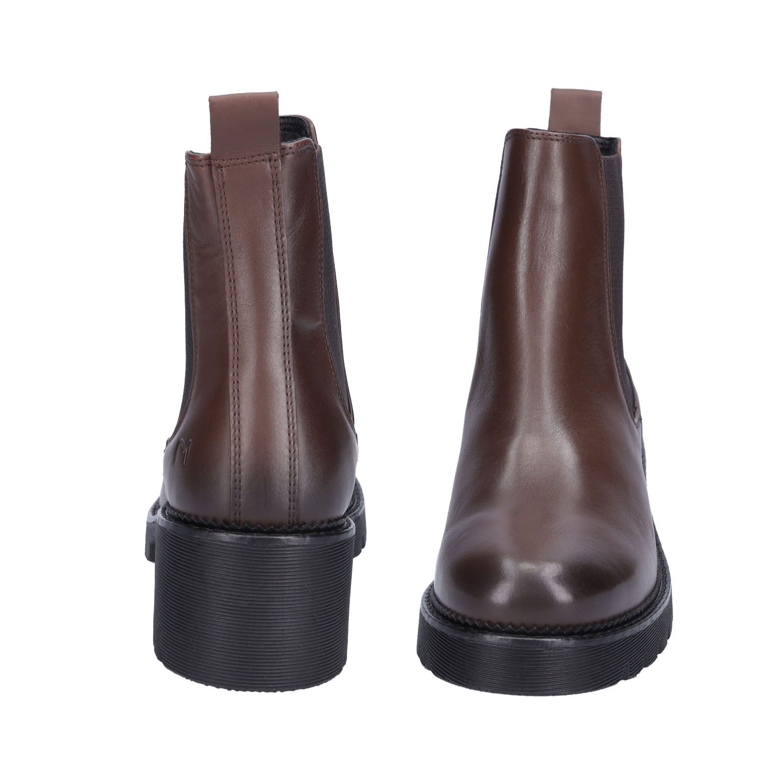 MIDS MARA Damen Stiefelette Glattleder in Braun, Blockabsatz 5,5 cm, Schaft 14,5 cm & Textilfutter