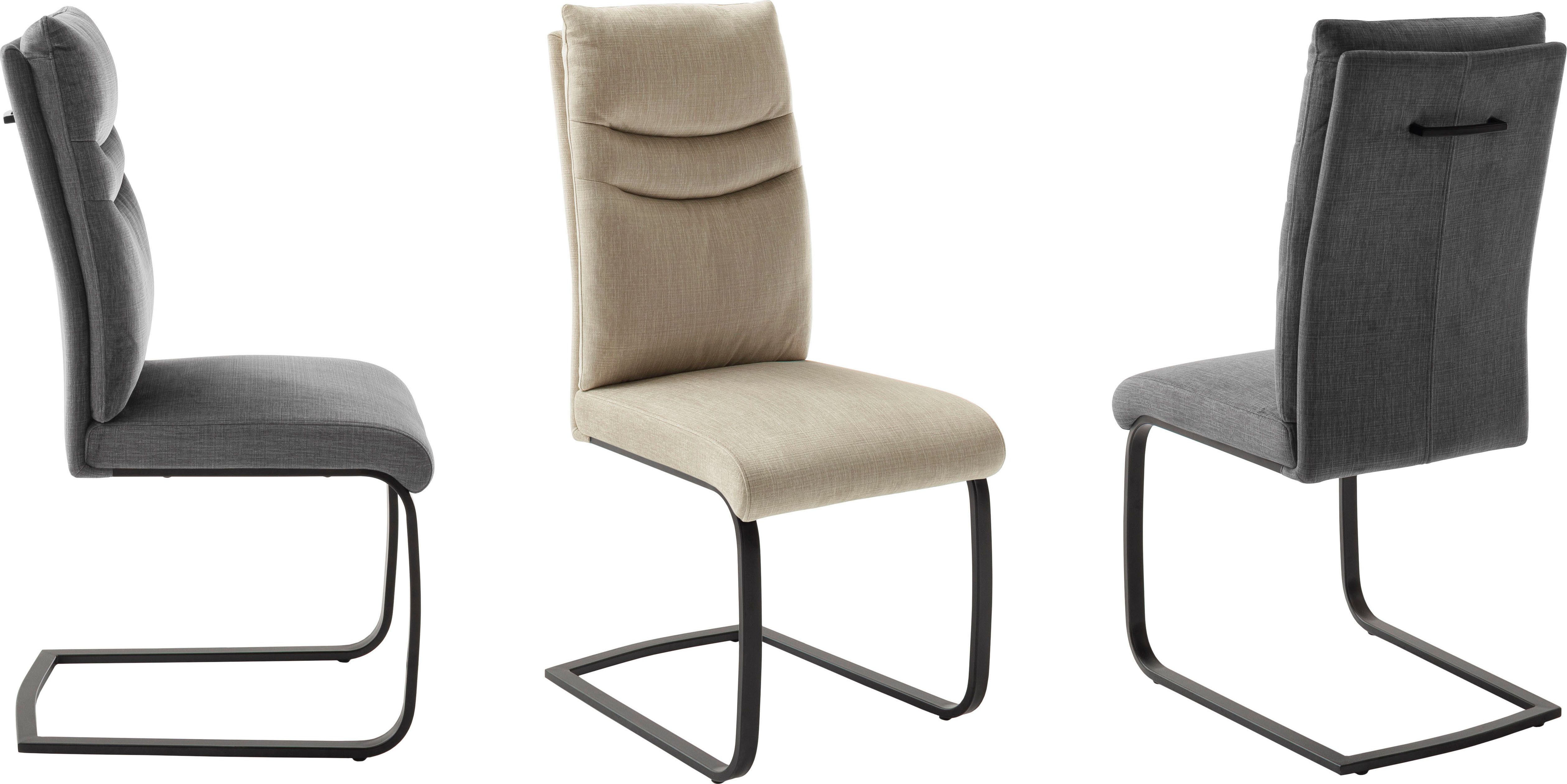 MCA furniture Freischwinger Gibara Schwingstuhl 2er Set (Set, 2 St), Esszimmerstuhl,Nosag Federung im Sitz,Flachrohr,Belastbarkeit 140 kg