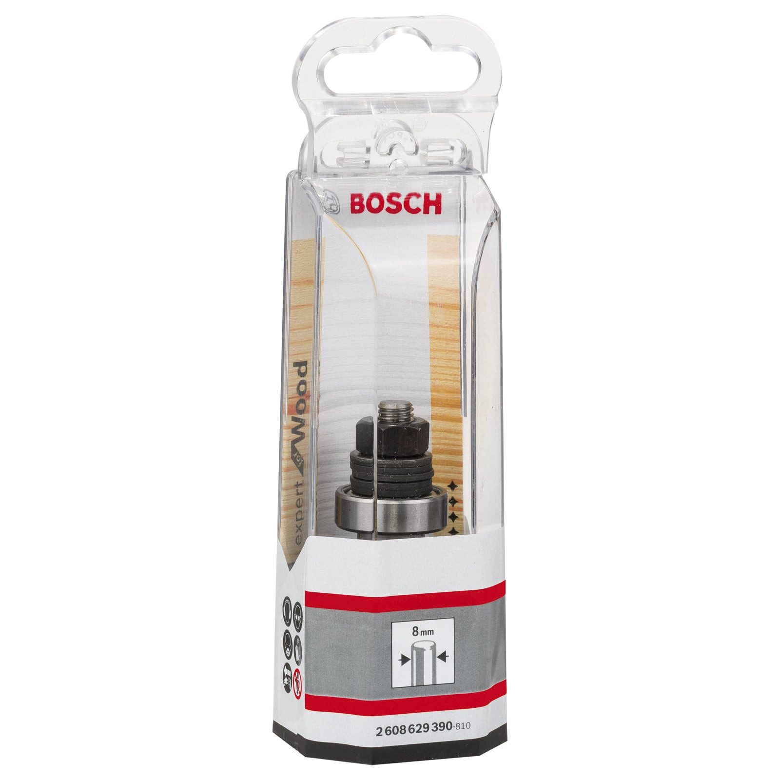 BOSCH Oberfräsenvorsatz Bosch Schaft für Scheibenfräse mit Führungskugellager 8 mm D 22 mm G 6