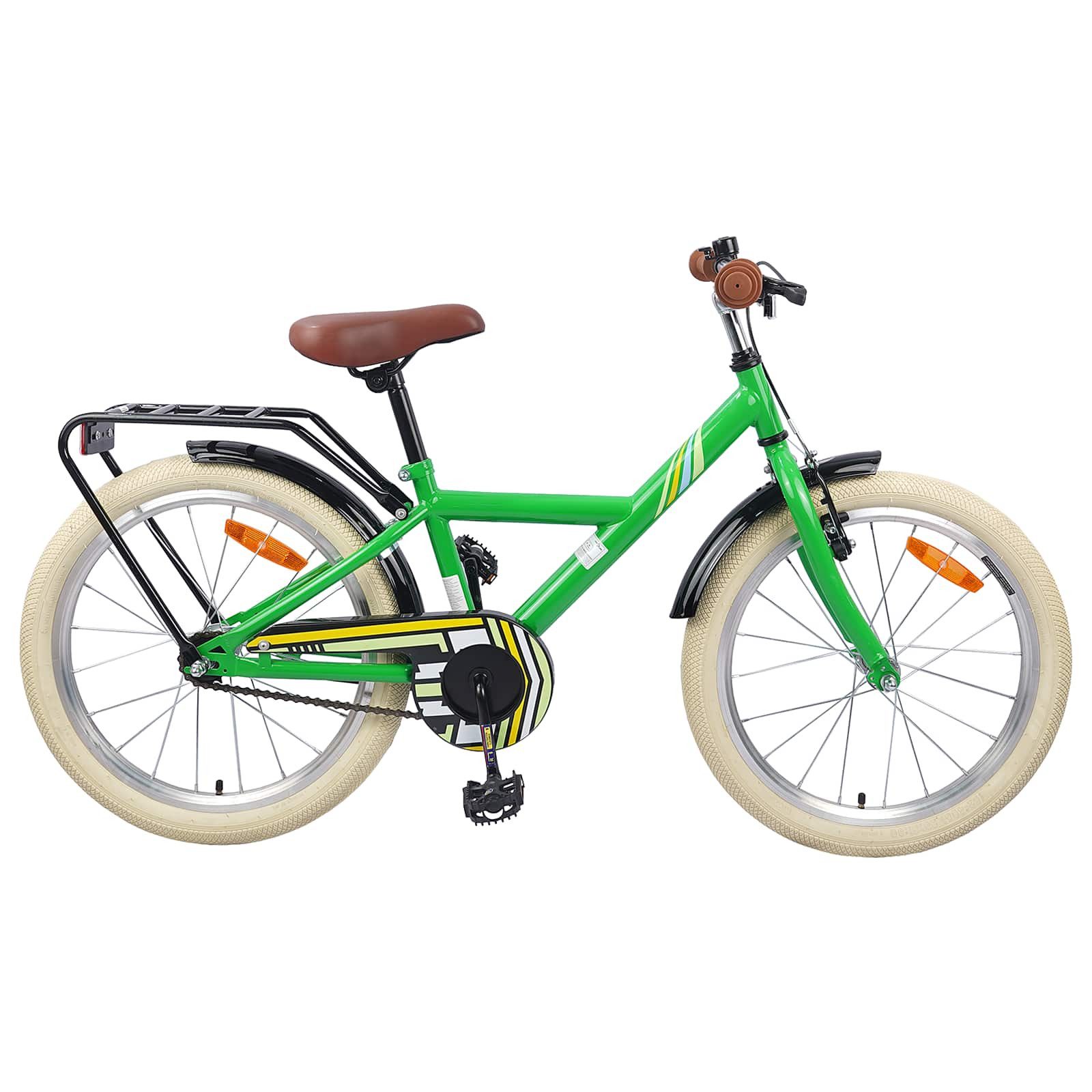 vidaXL Kinderfahrrad 158 x 53 x 100 cm Kinderfahrrad 24 Zoll für 8-12 Jahre alt Grün