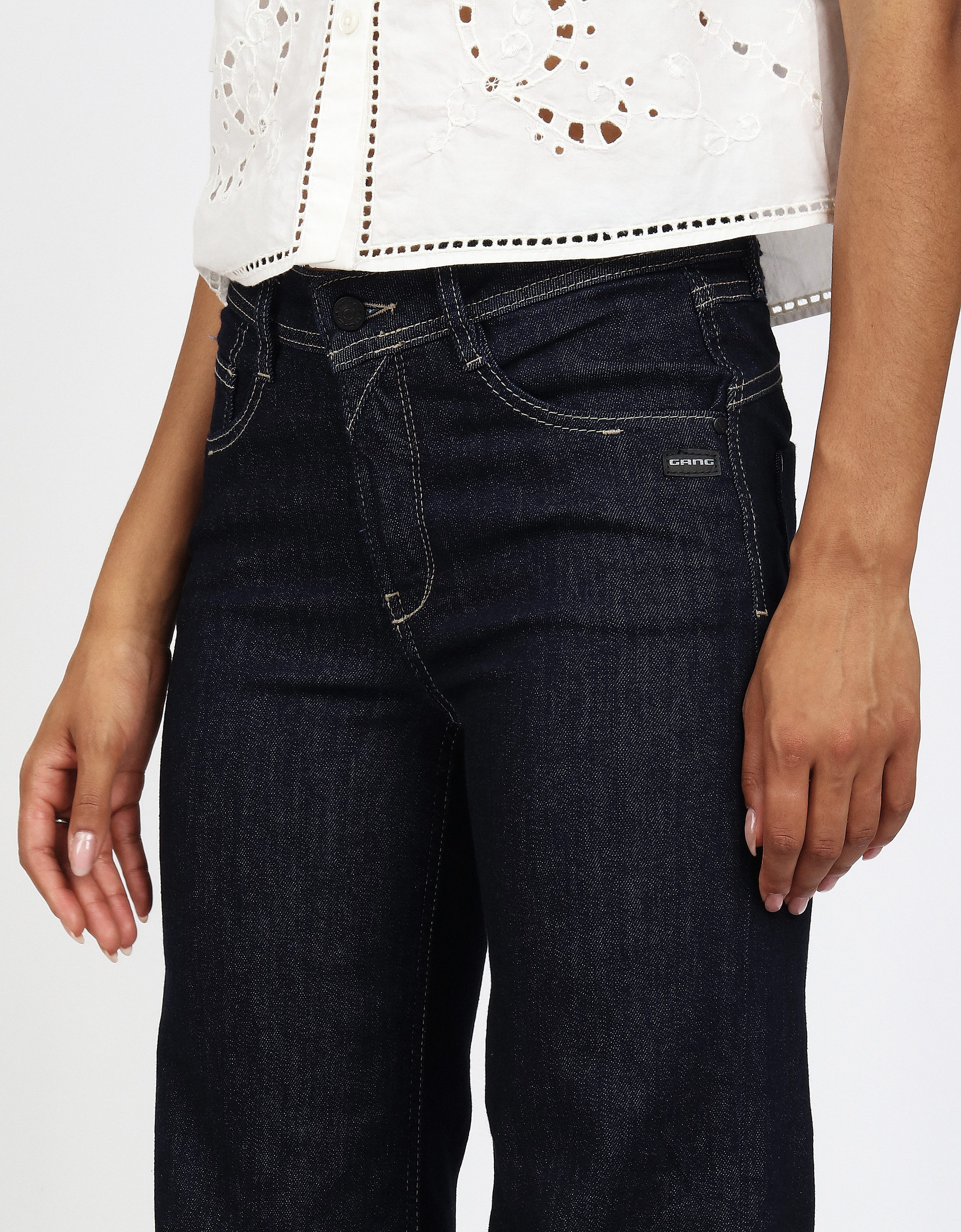 GANG 5-Pocket-Jeans 94AMELIE WIDE LONG Long = 4 cm länger