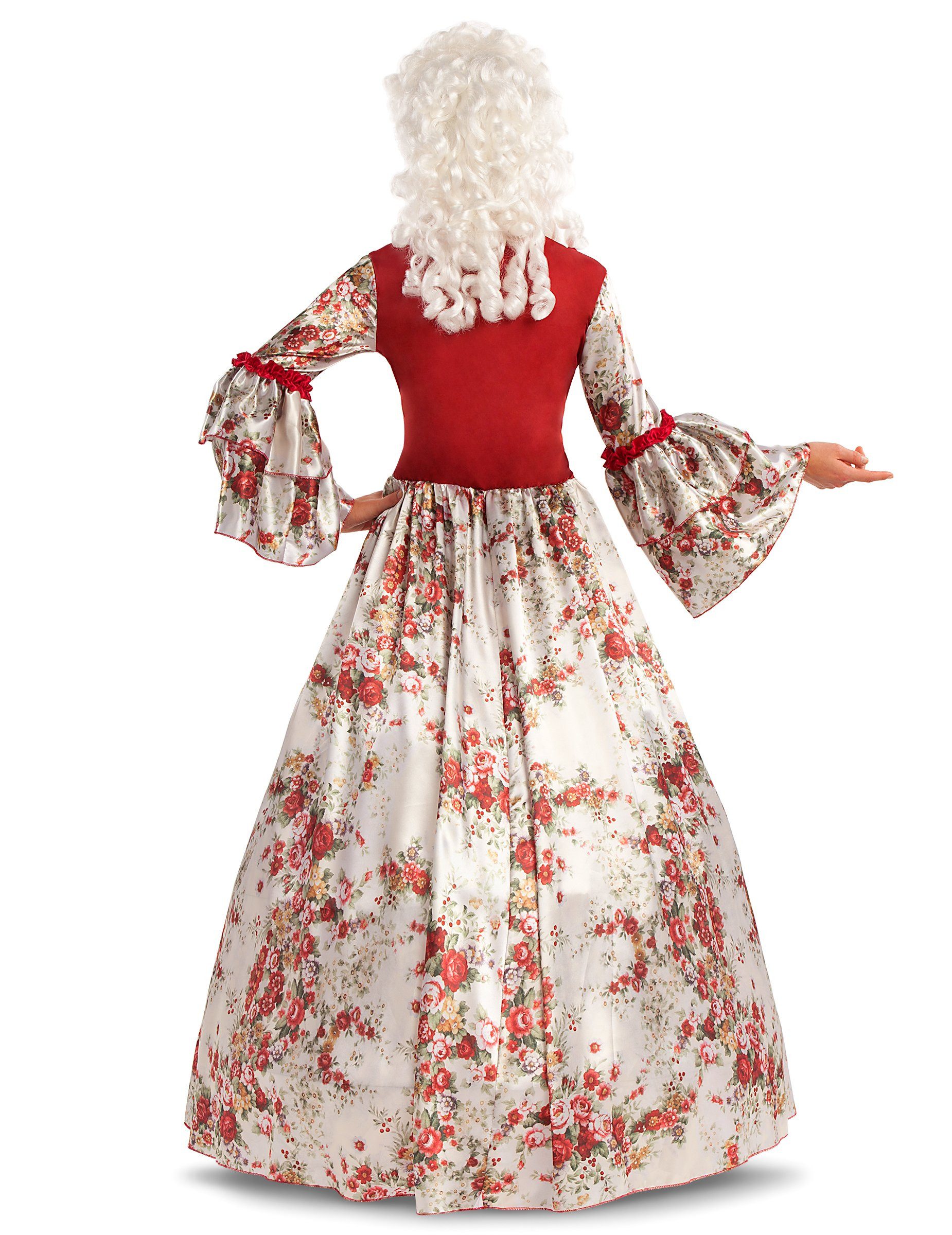 Viving Costumes Kostüm Damenkostüm Barock Mittelalter edle Prinzessin Blume Rot