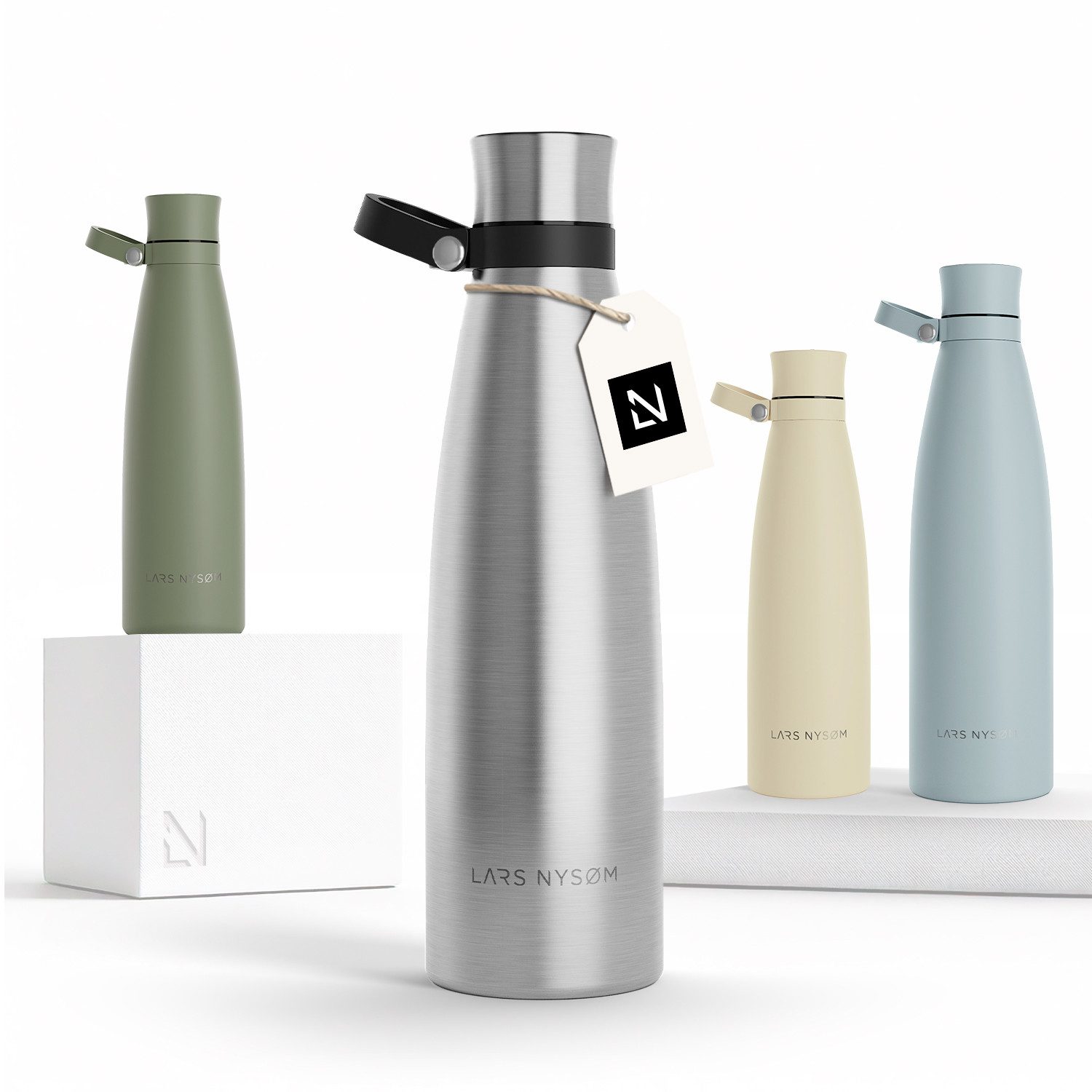 LARS NYSØM Thermoflasche Nåde, Vakuum Isolierung & Trageschlaufe: 12h heiß / 24h kühl