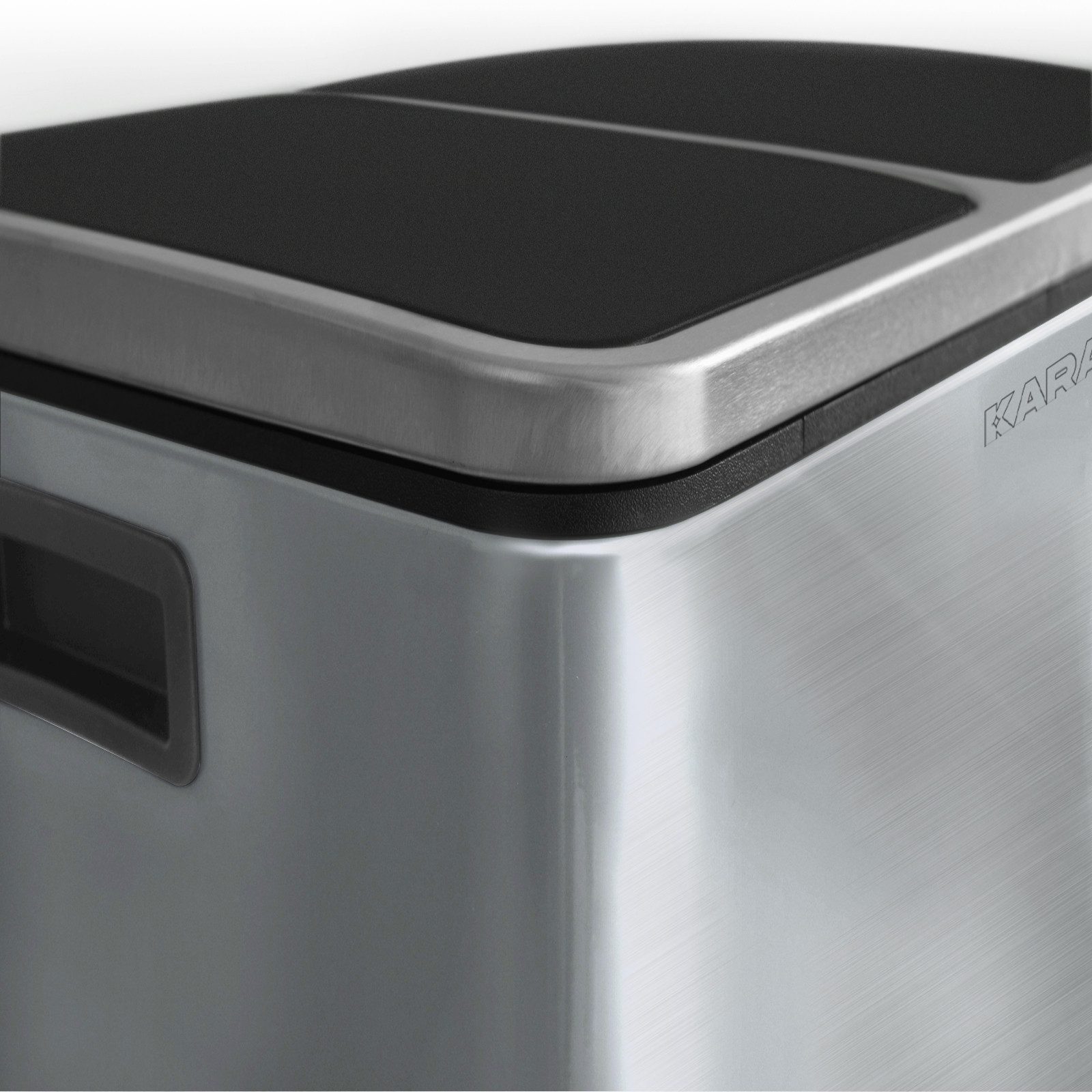 casa pura Mülltrennsystem Felix, Abfallbehälter aus Edelstahl, Verschiedene Farben & Größen, 30 Liter Fassungsvermögen