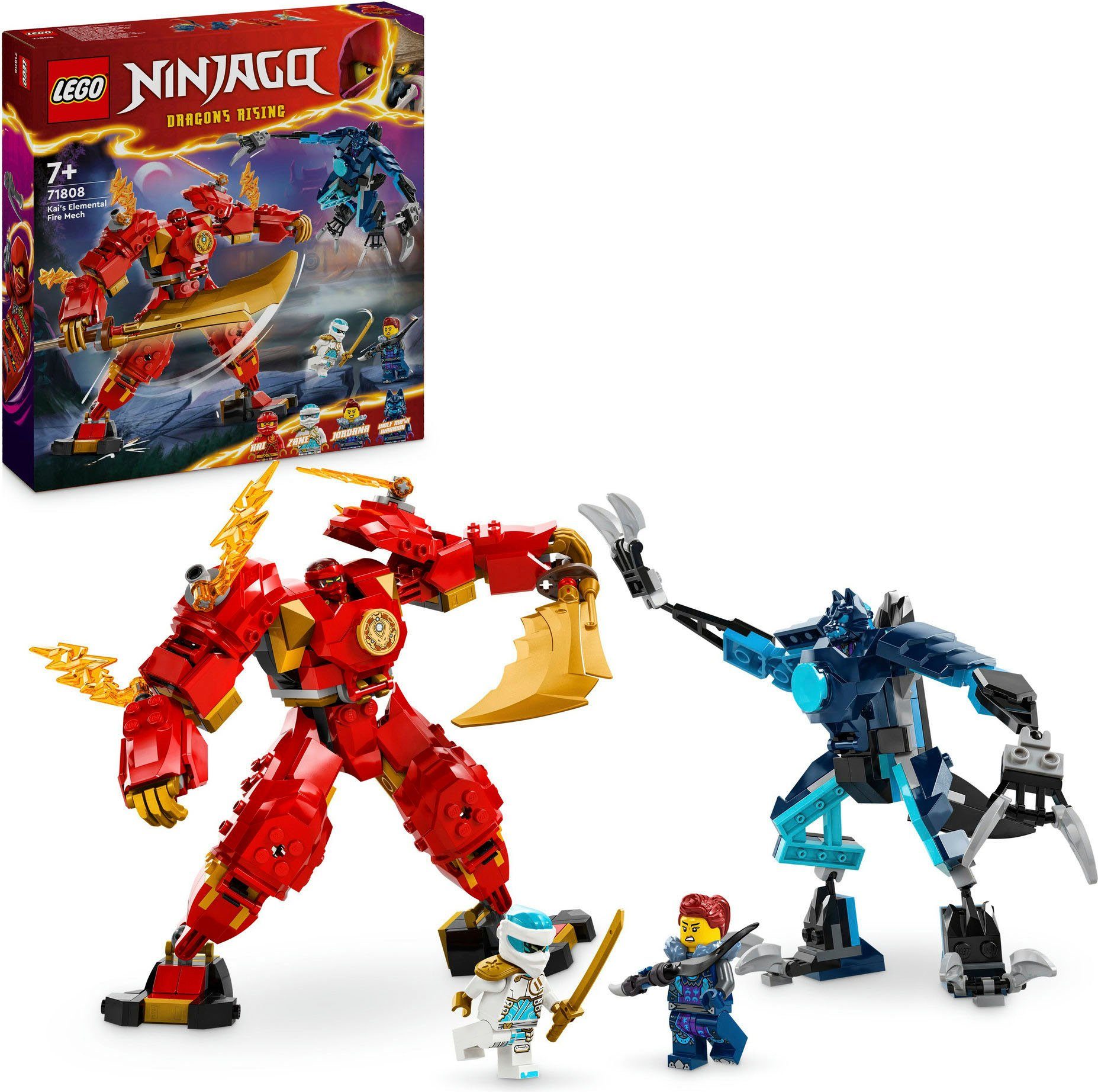 LEGO® Konstruktionsspielsteine Kais Feuermech (71808), LEGO Ninjago, (322 St), Made in Europe