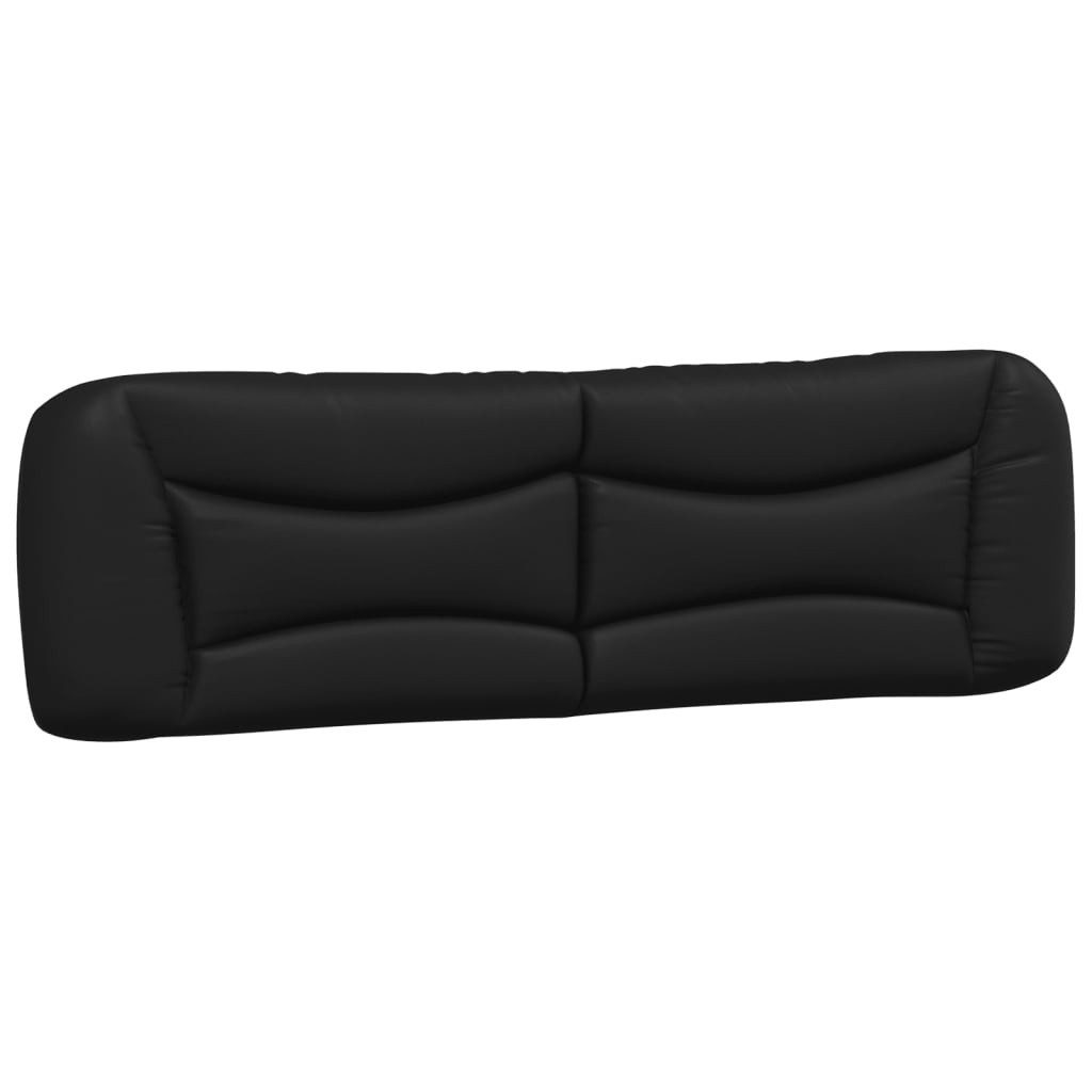 vidaXL Bett Kopfteil-Kissen "Hvar" Schwarz 180 cm Kunstleder (1-tlg)
