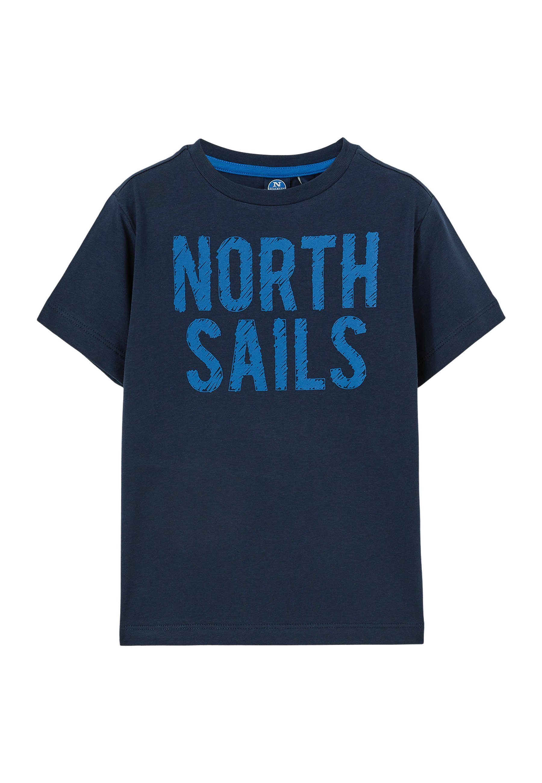 T-Shirt Sails North Baumwoll-Jersey-T-Shirt MARINEBLAU