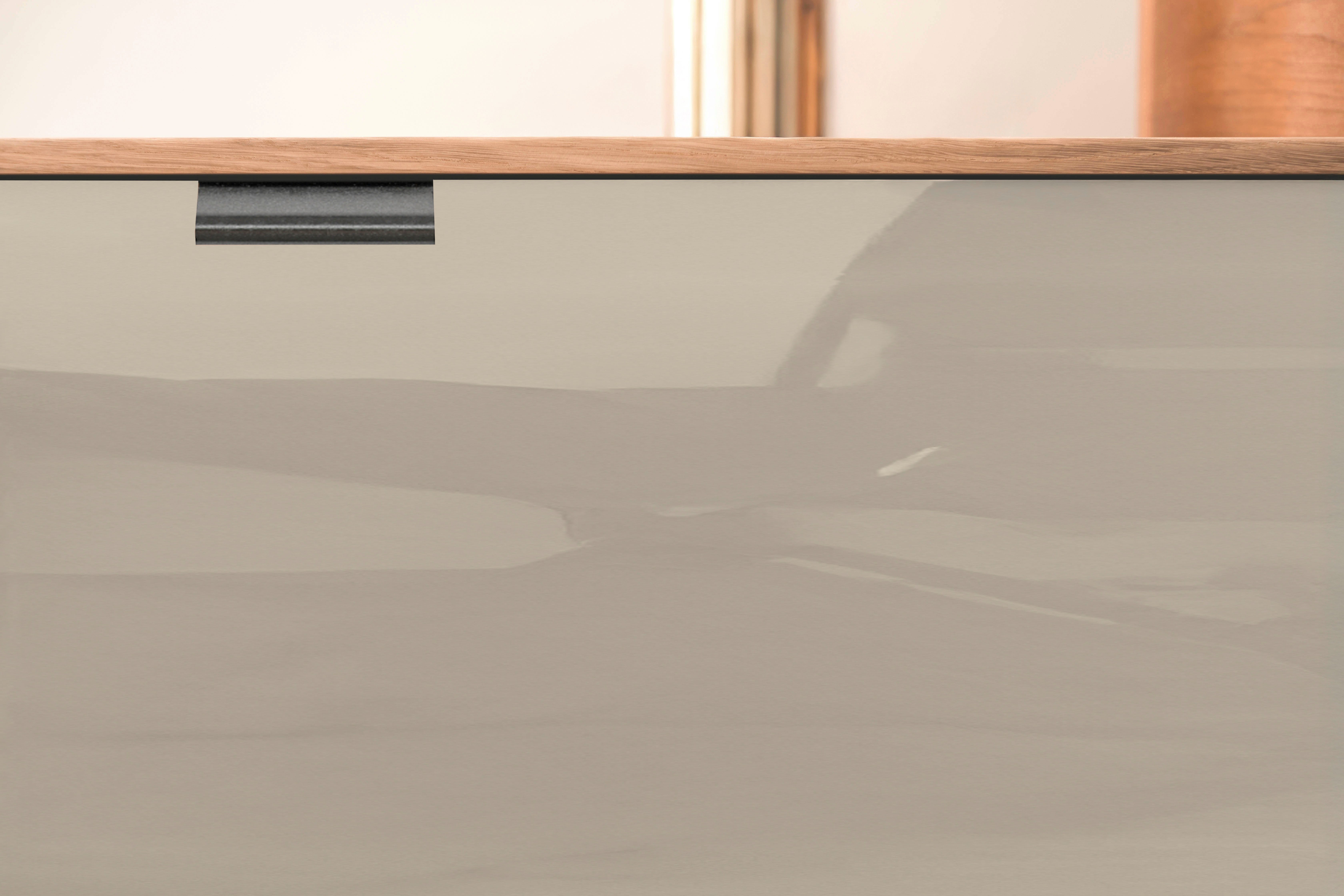 WIEMANN Kommode Cardiff Sideboard, Wäscheschrank, teilmassiv Bianco-Eiche, 80 cm (Kommode 80x86x43 cm, braun, mit Dämpfung, MADE IN GERMANY), verschiedenen Ausführungen, inklusive Einlegeboden