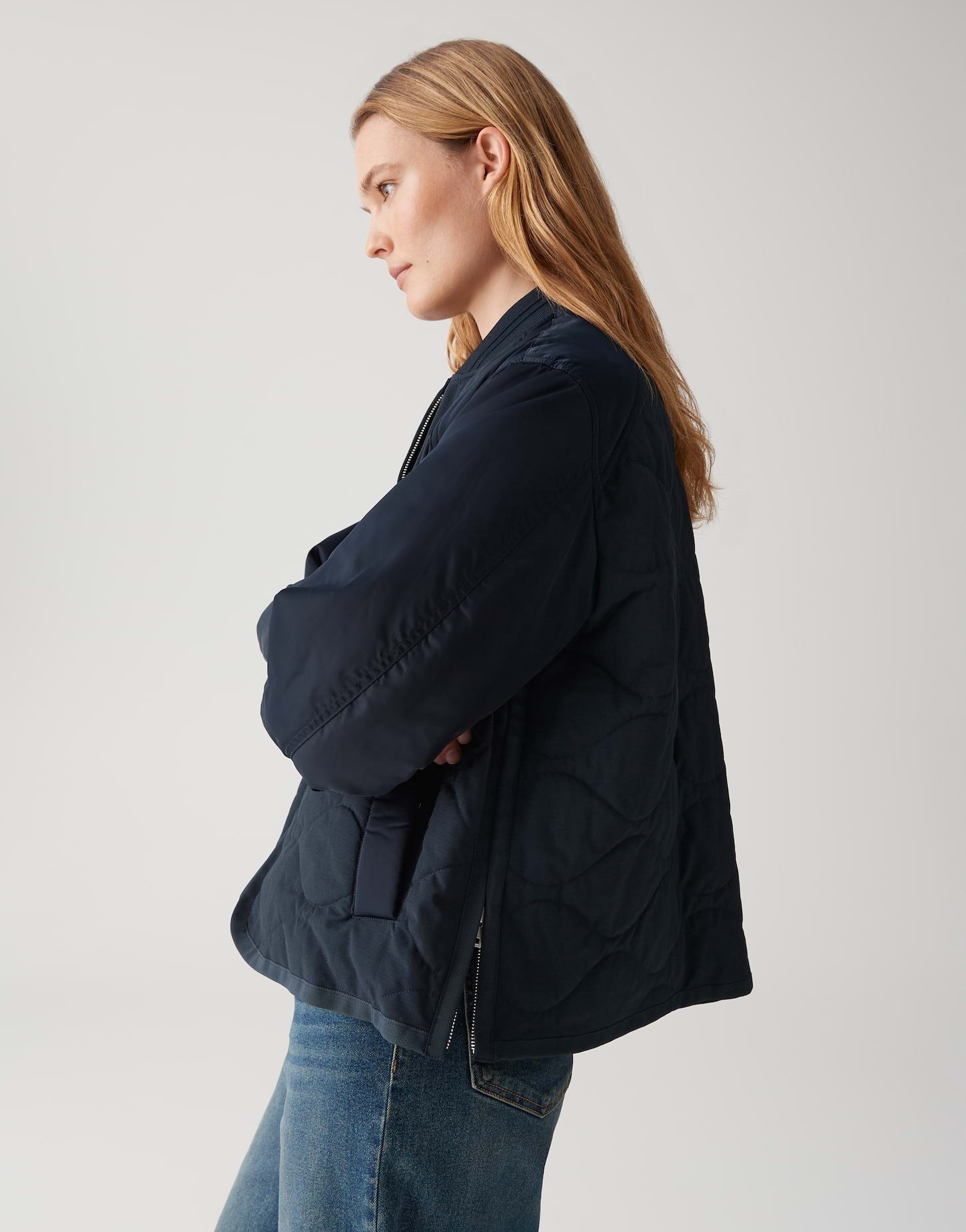 OPUS Steppjacke HARPAR mit Onion Steppung Blousonkragen, Innentasche, verdeckter Reißverschluss