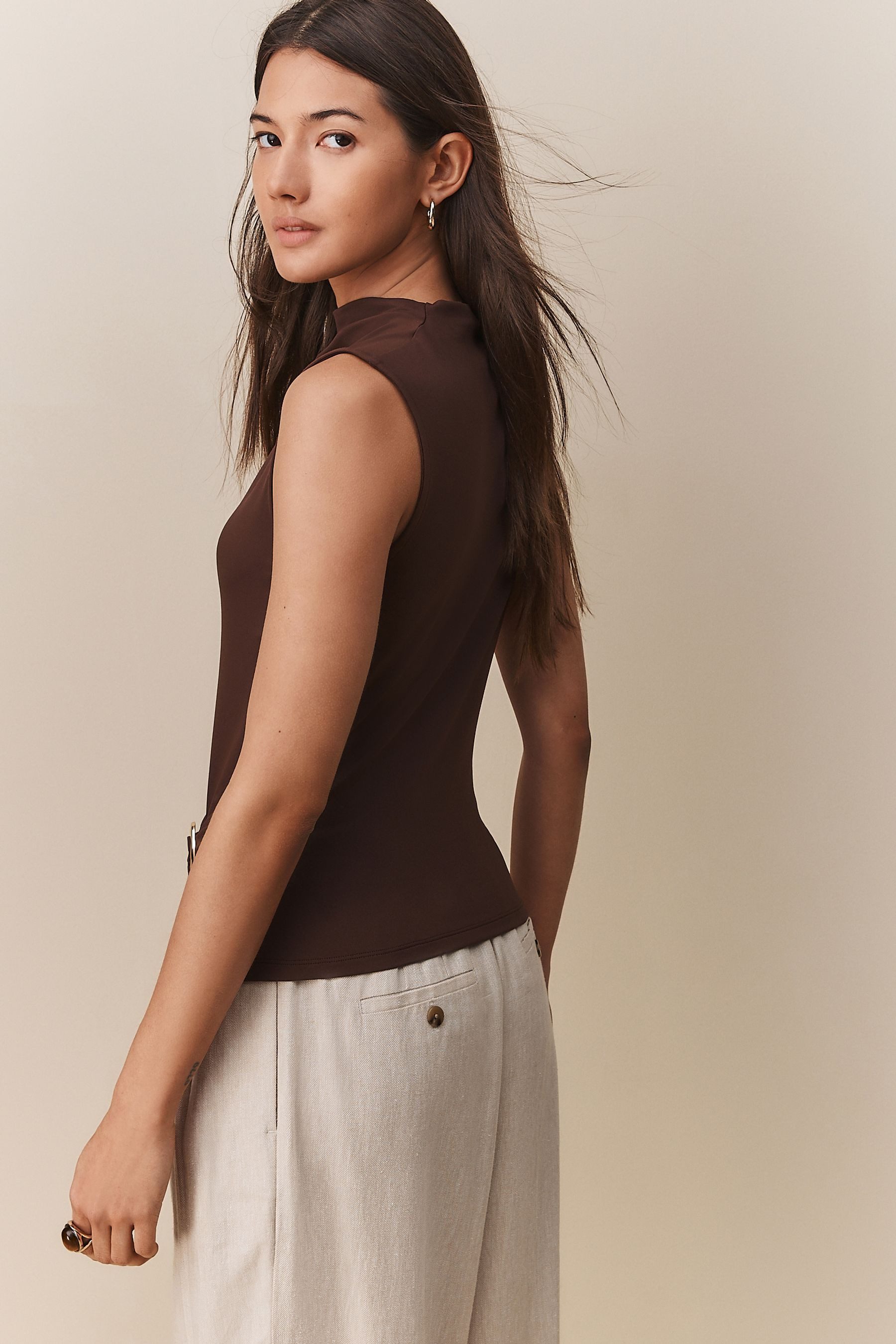 Next Blusentop Weiches, ärmelloses Oberteil mit Hardware (1-tlg) günstig online kaufen