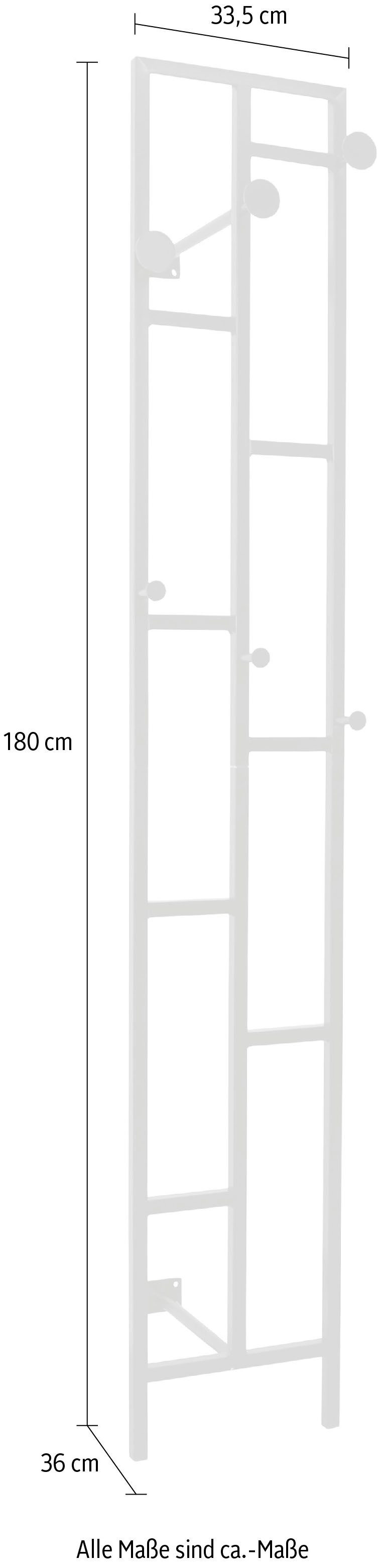 INOSIGN Wandgarderobe, aus Metall, Höhe 180 cm, Wandmontage günstig online kaufen