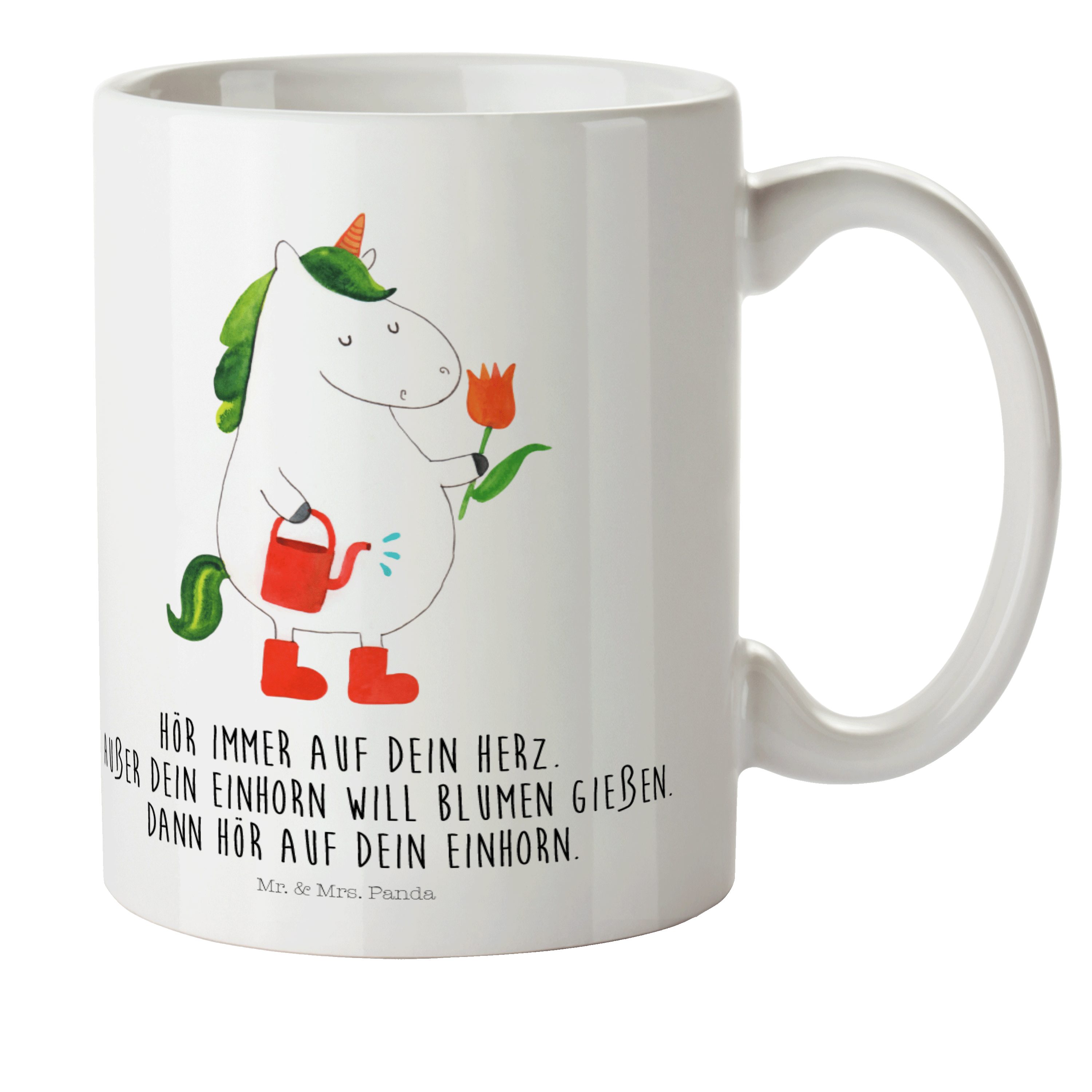 - & Gärtner Weiß Einhorn Tasse, Mrs. Kaffeet, - Mr. Einhörner, Kinderbecher Panda Geschenk, Kunststoff Unicorn,
