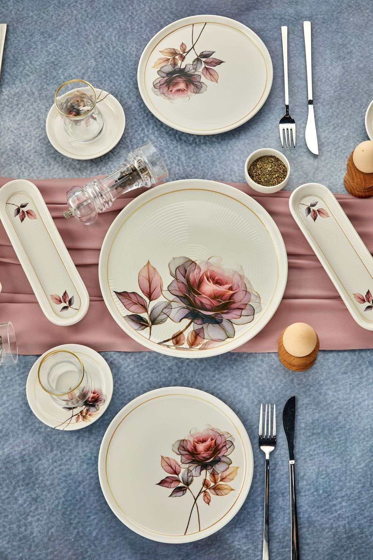 Hermia Concept Geschirr-Set (21-tlg), 6 Personen, Keramik, 21-teiliges Keramik-Set