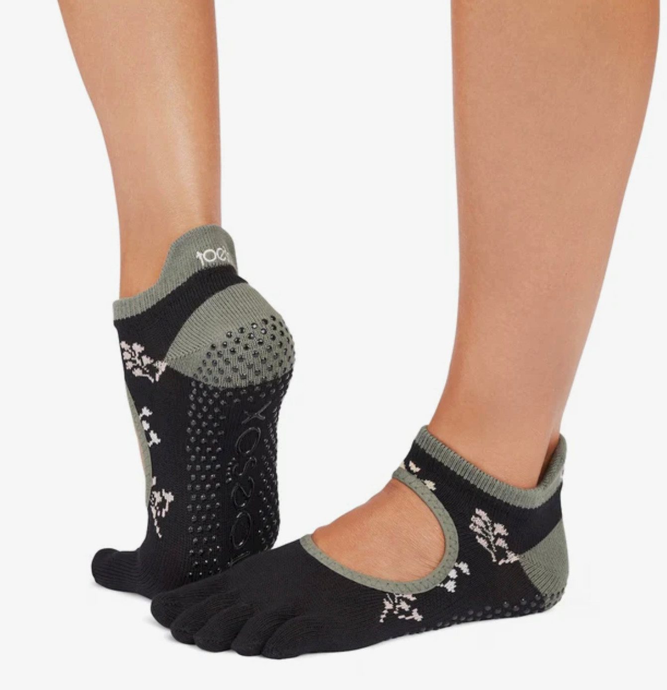 ToeSox Sportsocken Toesox full toe BELLARINA / TEC / ULTRA Logo auf der Ferse und in der Gummierung der Sohle