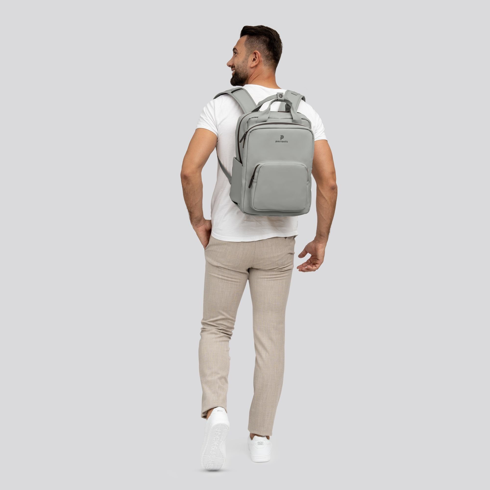 Pactastic Daypack grey Tech-Material Urban Collection, Veganes