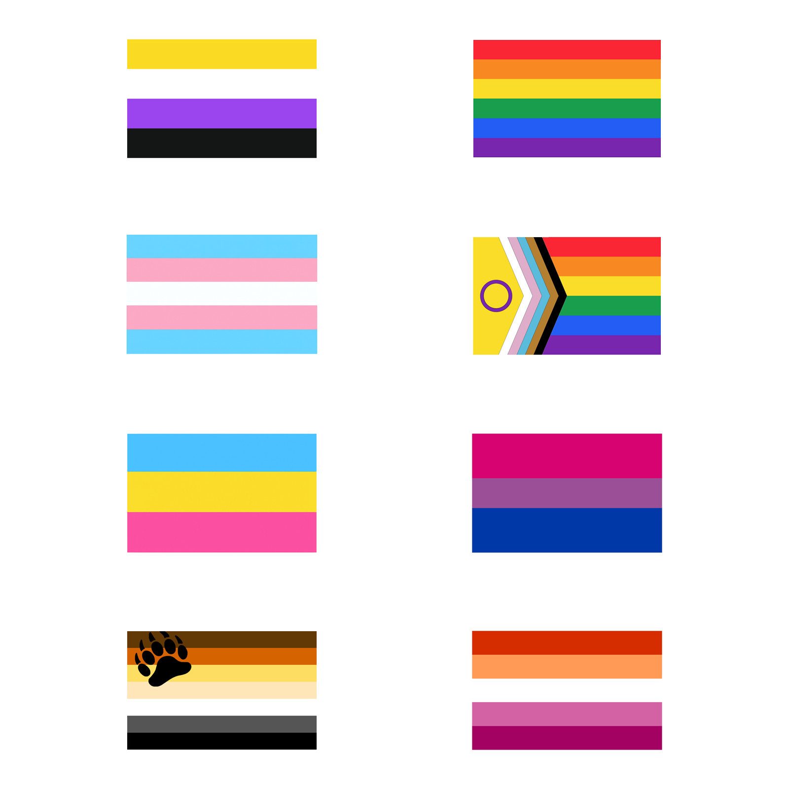 Gravidus Flagge LGBTQ+ Flagge 150x90cm mit Ösen – 8 Varianten zur Auswahl