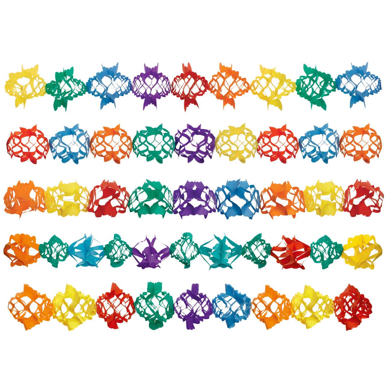 Amscan Girlande Girlande hell Papier sortiert 14 - 17 x 400 cm