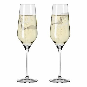 Ritzenhoff Champagnerglas Kristallwind Champagner 2er-Set 002, Kristallglas, Made in Germany