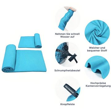 MAGICSHE Sporthandtuch Microfaser Doppelseitiges Fleece-Handtuch Absorbierend, (2-St)