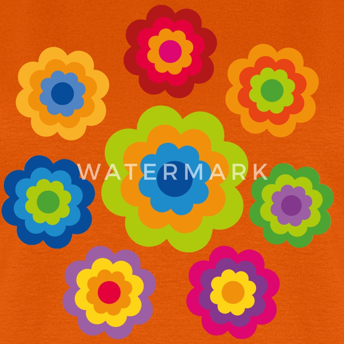 Spreadshirt T-Shirt 70er Jahre Hippie Flower günstig online kaufen