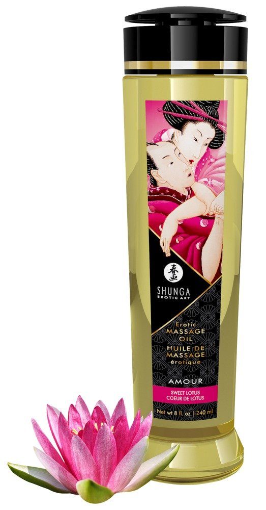 SHUNGA Massageöl Shunga - Massage Oil Amour Sweet Lotus 240 ml, für sinnliche Massagen
