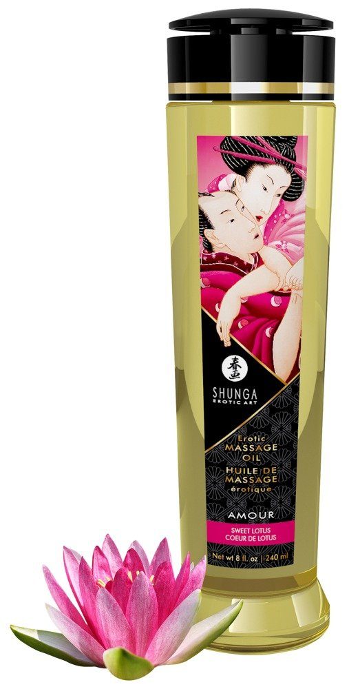 SHUNGA Massageöl Shunga - Massage Oil Amour Sweet Lotus 240 ml für sinnliche Massagen mehr