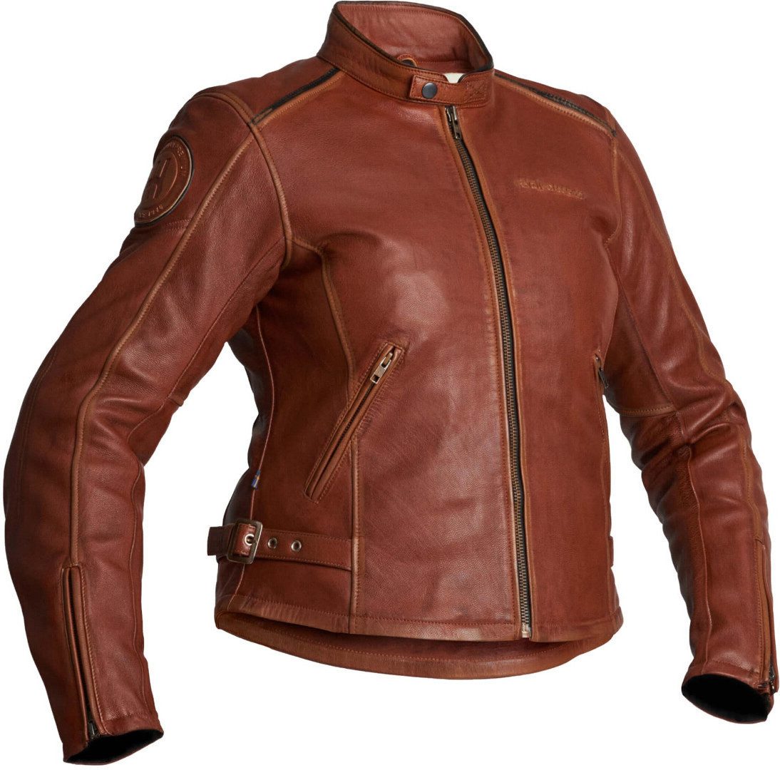 Halvarssons Motorradjacke Nyvall Damen Motorrad Lederjacke protektoren reißverschluss